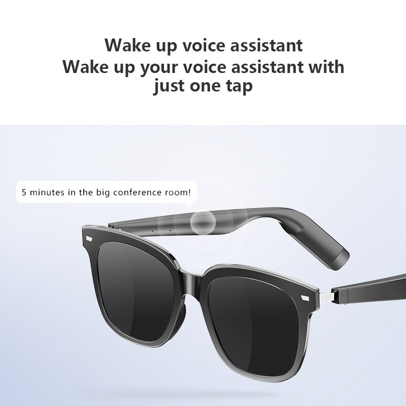 8 ore di tempo di musica Ultraleggero BT 5.3 Bluetooth Occhiali intelligenti con chiamata 110mAh*2 Capacità