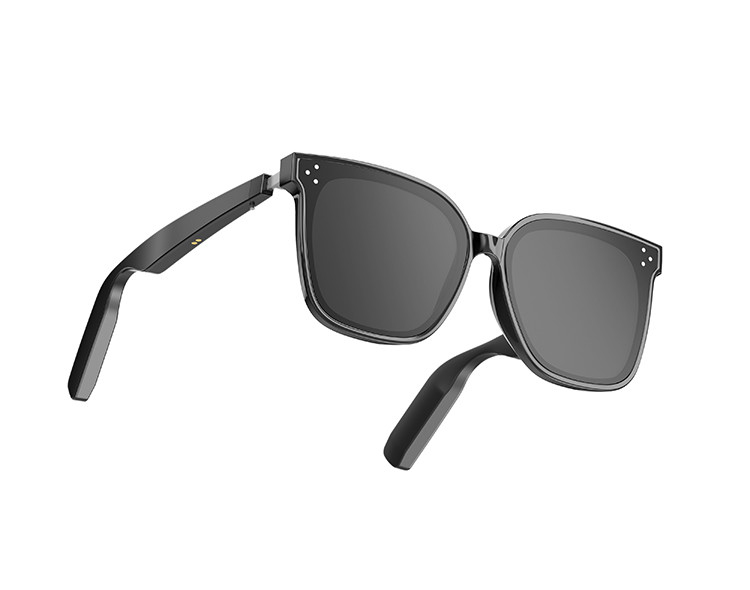 10 ore Black Smart Music Occhiali da sole Bluetooth con chiamata ad alta capacità 110mAh*2 Bluetooth Versione BT 5.3