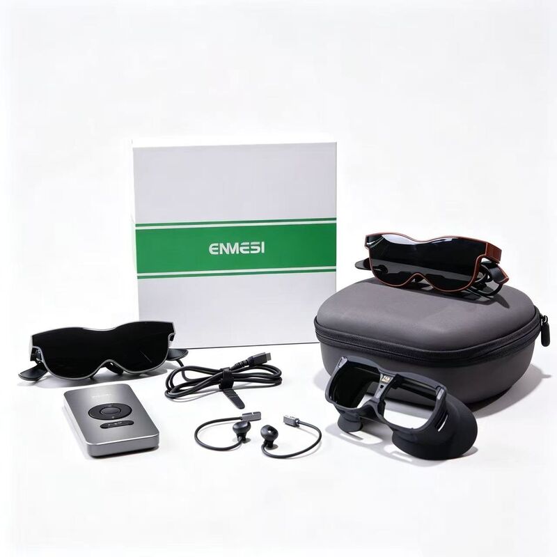 Occhiali intelligenti VR a risoluzione immersiva 1080P con display montato sulla testa a 70° FOV e connettività USB-C