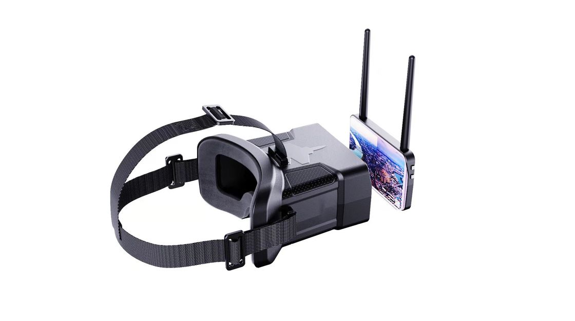 Occhiali FPV HD 480x272 con FOV 0-120° e batteria da 600mAh per visori per droni